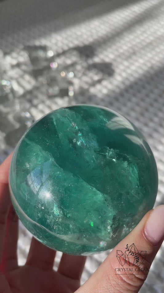 Green Fluorite Sphere